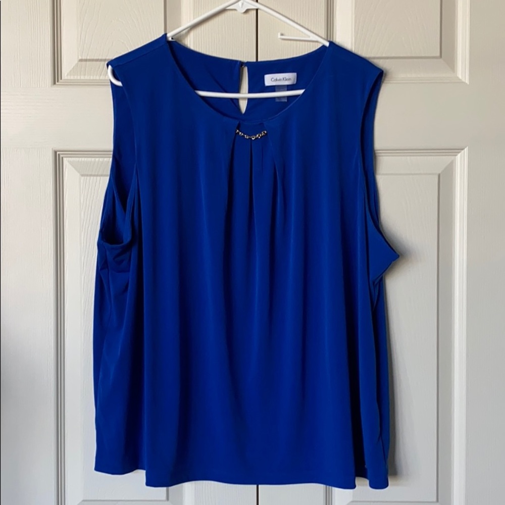 Calvin Klein blue sleeveless top